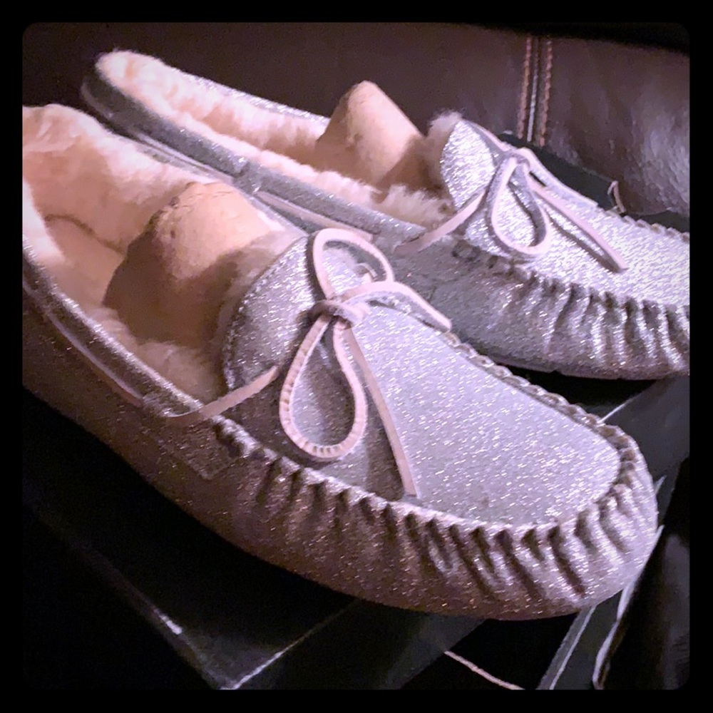 Silver sparkle Ugg slippers